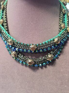 Stella & Dot Mercury Statement Necklace RARE